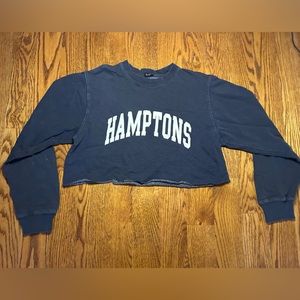 brandy melville / rich navy blue colored cropped tee / Hamptons crew